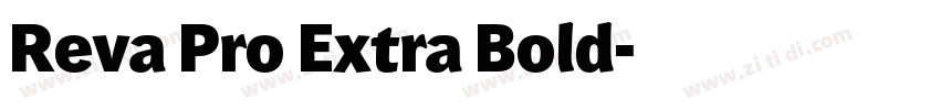 Reva Pro Extra Bold字体转换